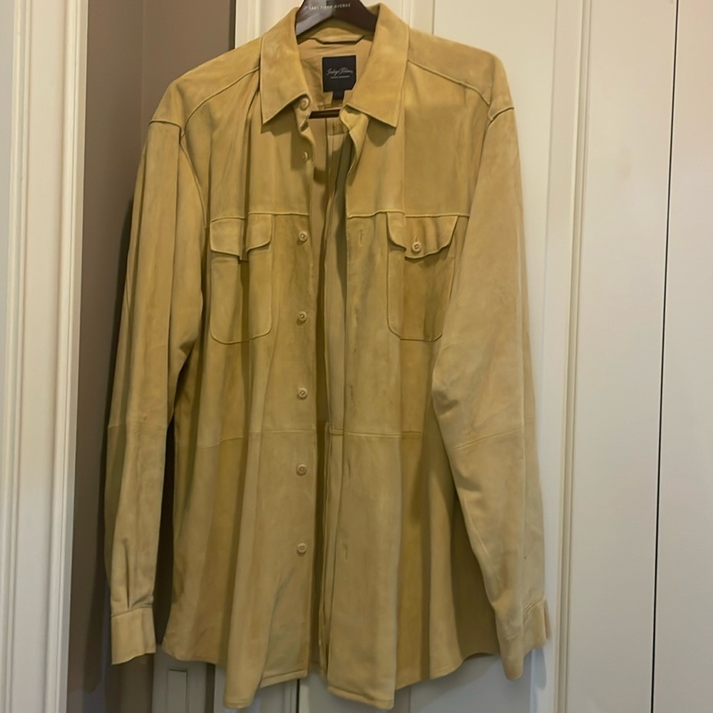 Scully Men's Tan Suede Shirt Jacket